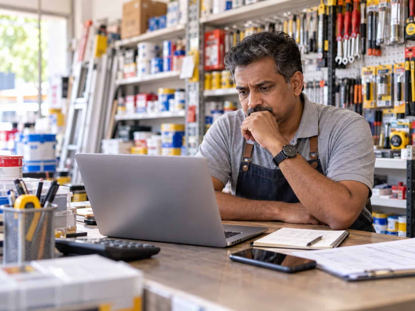 Business owner weighing up website quotes